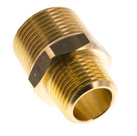 R 3/4'' x R 1/2'' Espiga doble de latón 16 Bar