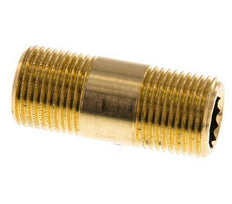 G 3/8'' Espiga doble de latón 16 Bar DIN 2982 - 40mm