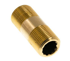 G 3/8'' Espiga doble de latón 16 Bar DIN 2982 - 40mm