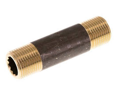 G 3/8'' Espiga doble de latón 16 Bar DIN 2982 - 60mm