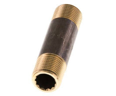 G 3/8'' Espiga doble de latón 16 Bar DIN 2982 - 60mm