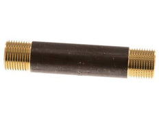 G 3/8'' Espiga doble de latón 16 Bar DIN 2982 - 80mm
