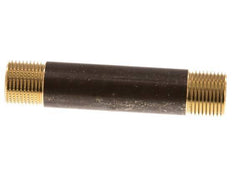 G 3/8'' Espiga doble de latón 16 Bar DIN 2982 - 80mm