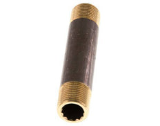 G 3/8'' Espiga doble de latón 16 Bar DIN 2982 - 80mm