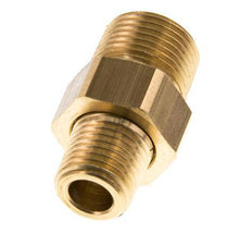 R 3/8'' x R 1/4'' Brass Double Nipple 3-pieces with Conically sealing 16 Bar [2 Pieces]