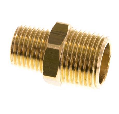 R 3/8'' x R 1/4'' Brass Double Nipple 16 Bar [5 Pieces]