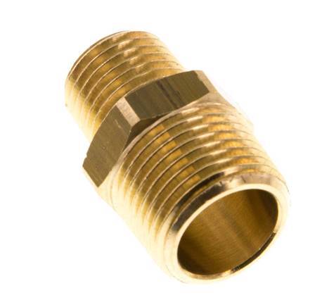R 3/8'' x R 1/4'' Brass Double Nipple 16 Bar [5 Pieces]