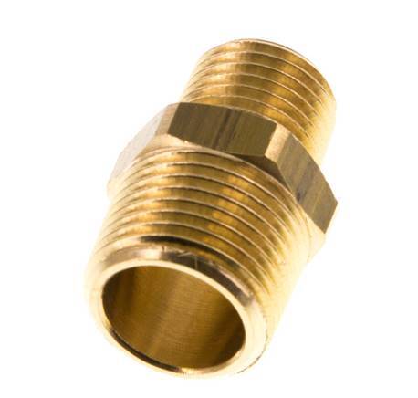 R 3/8'' x R 1/4'' Brass Double Nipple 16 Bar [5 Pieces]