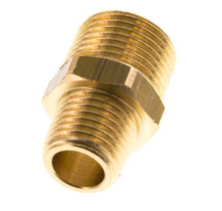 R 3/8'' x R 1/4'' Brass Double Nipple 16 Bar [5 Pieces]