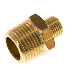 R 3/8'' x R 1/8'' Brass Double Nipple 16 Bar [5 Pieces]