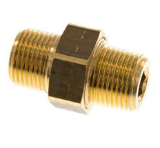 R 3/8'' Brass Double Nipple 3-pieces with Conically sealing 16 Bar [2 Pieces]