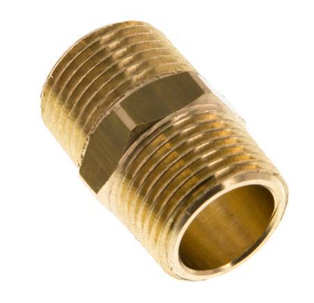 R 3/8'' Brass Double Nipple 16 Bar [2 Pieces]