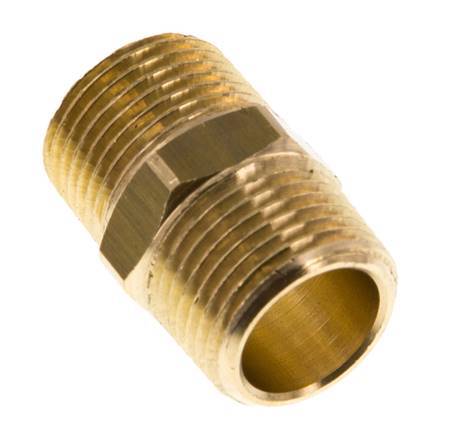 R 3/8'' Brass Double Nipple 16 Bar [2 Pieces]