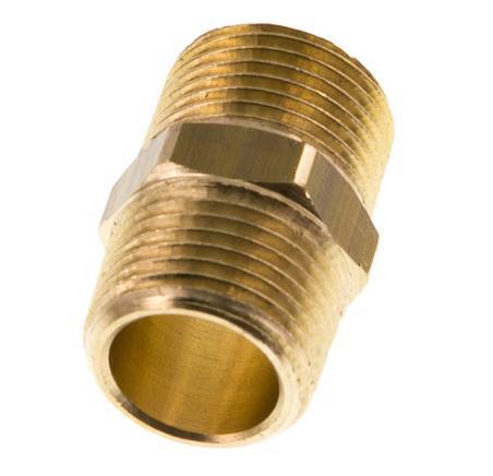 R 3/8'' Brass Double Nipple 16 Bar [2 Pieces]