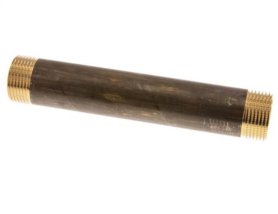 G 1'' Boquilla doble de latón 16 Bar DIN 2982 - 180mm