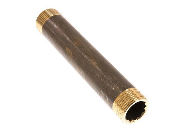 G 1'' Boquilla doble de latón 16 Bar DIN 2982 - 180mm