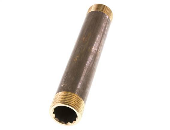 G 1'' Boquilla doble de latón 16 Bar DIN 2982 - 180mm