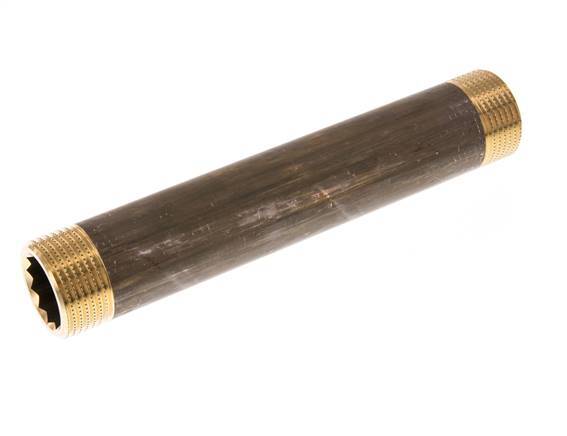 G 1'' Boquilla doble de latón 16 Bar DIN 2982 - 180mm