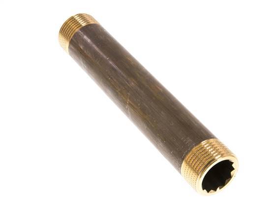G 1'' Boquilla doble de latón 16 Bar DIN 2982 - 180mm