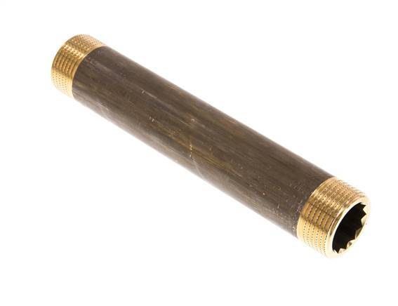 G 1'' Boquilla doble de latón 16 Bar DIN 2982 - 180mm