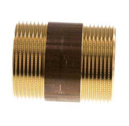G 1 1/2'' Brass Double Pipe Nipple 16 Bar DIN 2982 - 60mm