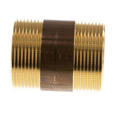 G 1 1/2'' Brass Double Pipe Nipple 16 Bar DIN 2982 - 60mm