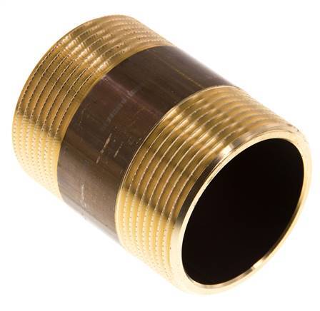 G 1 1/2'' Brass Double Pipe Nipple 16 Bar DIN 2982 - 60mm