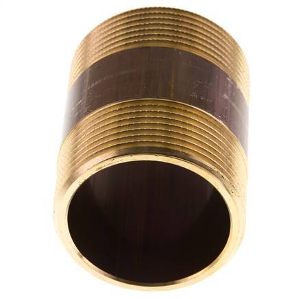 G 1 1/2'' Brass Double Pipe Nipple 16 Bar DIN 2982 - 60mm