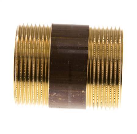 G 1 1/2'' Brass Double Pipe Nipple 16 Bar DIN 2982 - 60mm