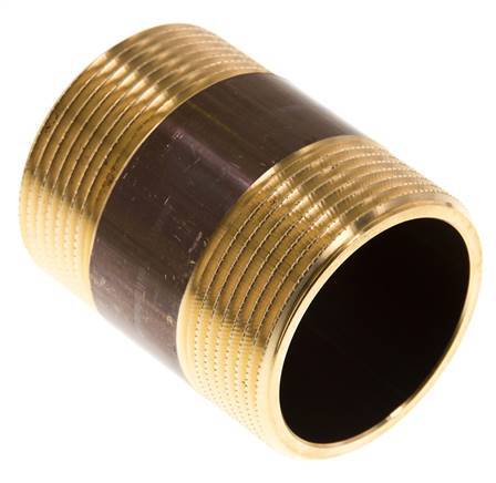 G 1 1/2'' Brass Double Pipe Nipple 16 Bar DIN 2982 - 60mm