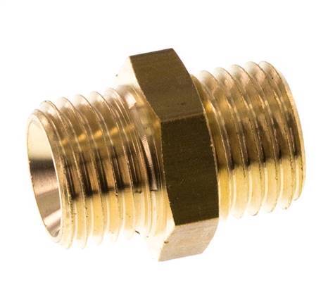 M14x1.5 Brass Double Nipple 16 Bar [2 Pieces]