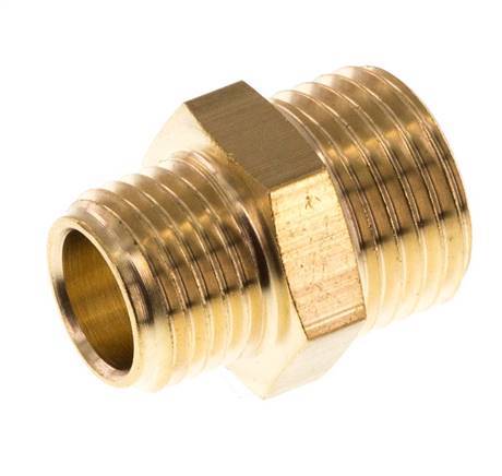 M16x1.5 x G 1/4'' Brass Double Nipple 16 Bar [2 Pieces]