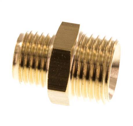 M16x1.5 x G 1/4'' Brass Double Nipple 16 Bar [2 Pieces]