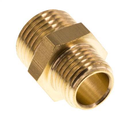M16x1.5 x G 1/4'' Brass Double Nipple 16 Bar [2 Pieces]