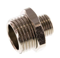 G 1/2'' x G 1/4'' Nickel plated Brass Double Nipple 16 Bar [2 Pieces]