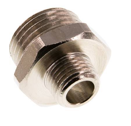 G 1/2'' x G 1/4'' Nickel plated Brass Double Nipple 16 Bar [2 Pieces]