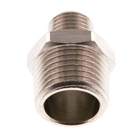 R 1/2'' x R 1/4'' Nickel plated Brass Double Nipple 16 Bar [2 Pieces]