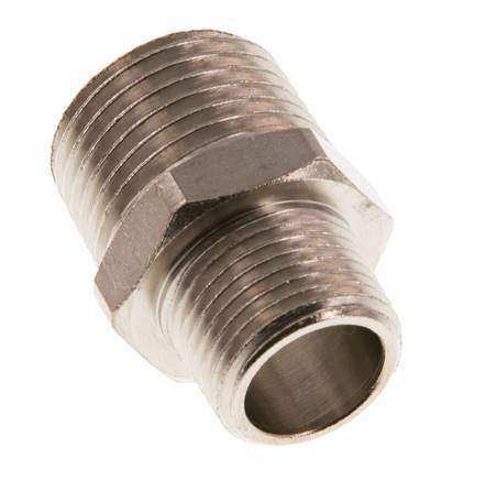 R 1/2'' x R 3/8'' Nickel plated Brass Double Nipple 16 Bar [2 Pieces]