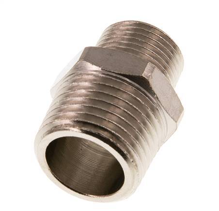 R 1/2'' x R 3/8'' Nickel plated Brass Double Nipple 16 Bar [2 Pieces]