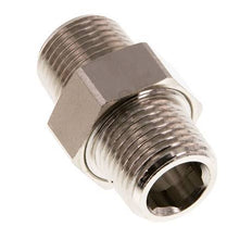 R 1/2'' Nickel plated Brass Double Nipple 3-pieces with Conically sealing 16 Bar