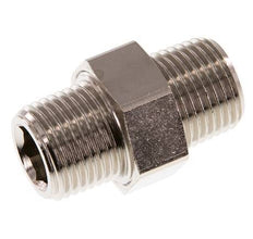 R 1/2'' Nickel plated Brass Double Nipple 3-pieces with Conically sealing 16 Bar