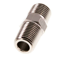 1/4'' NPT x R 1/4'' Latón niquelado Espiga doble 60 Bar