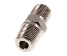 1/8'' NPT x R 1/8'' Niple doble de latón niquelado 60 Bar