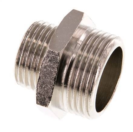 G 3/4'' x G 1/2'' Nickel plated Brass Double Nipple 16 Bar [2 Pieces]