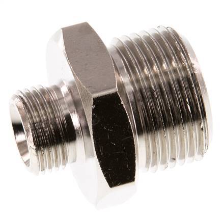 G 3/4'' x G 3/8'' Espiga doble de latón niquelado 16 Bar