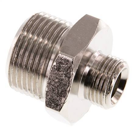 G 3/4'' x G 3/8'' Espiga doble de latón niquelado 16 Bar