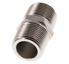 3/4'' NPT x R 3/4'' Latón niquelado Espiga doble 60 Bar