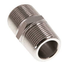 3/4'' NPT x R 3/4'' Latón niquelado Espiga doble 60 Bar