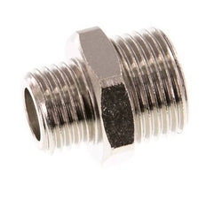 G 3/8'' x G 1/4'' Nickel plated Brass Double Nipple 16 Bar [5 Pieces]