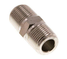 3/8'' NPT x R 3/8'' Latón niquelado Espiga doble 60 Bar
